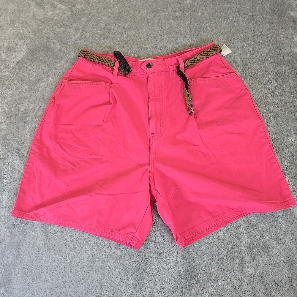 Cherokee Shorts Womens 16 Pink Belted Casual Preppy Casual Normcore Grandmacore